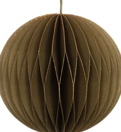 Sale Weihnachtsbaumschmuck Papier grün / gold D 9 H 9 cm Weihnachtskugeln & -Anhänger