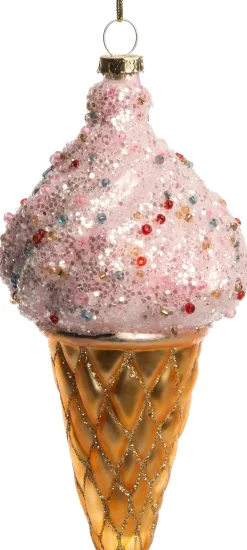 Discount Weihnachtsbaumschmuck Eis rosa 5,5 x 5,5 x 12 cm Weihnachtskugeln & -Anhänger