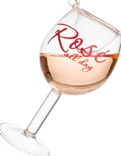 Best Weihnachtsbaumschmuck Weinglas rosa D 5 H 10 cm Weihnachtskugeln & -Anhänger