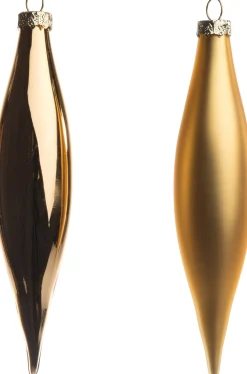 Online Weihnachtsbaumschmuck Glas-Eiszapfen gold 3,1 x 3,1 x 14,8 cm 6 St. Weihnachtskugeln & -Anhänger