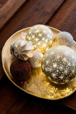 Best Weihnachtsbaumschmuck Scariff creme D 8 cm Weihnachtskugeln & -Anhänger