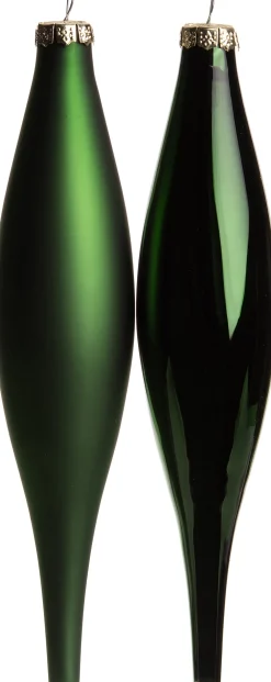 New Weihnachtsbaumschmuck Glas-Eiszapfen grün 3,5 x 3,5 x 15,5 cm 6 St. Weihnachtskugeln & -Anhänger