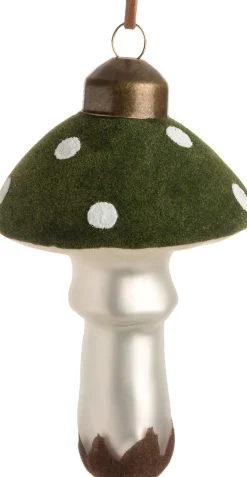 Online Weihnachtsbaumschmuck Pilz grün / weiß D 6 H 8,5 cm Weihnachtskugeln & -Anhänger