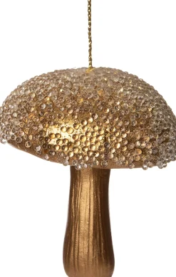 Clearance Weihnachtsbaumschmuck Pilz gold D 5,5 H 6,8 cm Weihnachtskugeln & -Anhänger