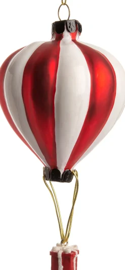 New Weihnachtsbaumschmuck Luftballon rot / weiß D 7,5 H 15 cm Weihnachtskugeln & -Anhänger