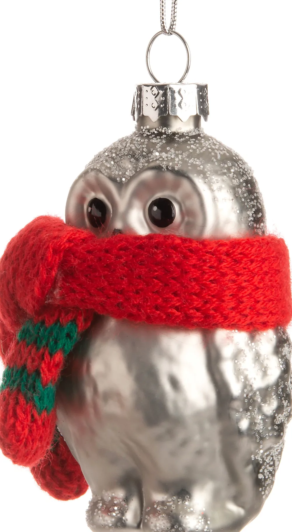 Outlet Weihnachtsbaumschmuck Eule weiß / rot 4,5 x 4 x 8 cm Weihnachtskugeln & -Anhänger