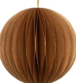 Outlet Weihnachtsbaumschmuck Papier gold D 9 H 9 cm Weihnachtskugeln & -Anhänger