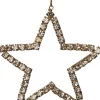 New Weihnachtsbaumschmuck Stern mit Glitzersteinen gold 9 x 9 x 0,5 cm Weihnachtskugeln & -Anhänger