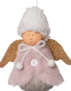 Outlet Weihnachtsbaumschmuck Engel rosa 8 x 8 x 11 cm Weihnachtskugeln & -Anhänger