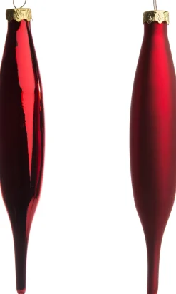 Best Weihnachtsbaumschmuck Glas-Eiszapfen rot 3,1 x 3,1 x 14,8 cm 6 St. Weihnachtskugeln & -Anhänger