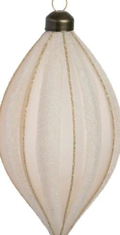 Outlet Weihnachtsbaumschmuck Fahan gold D 8 H 15 cm Weihnachtskugeln & -Anhänger