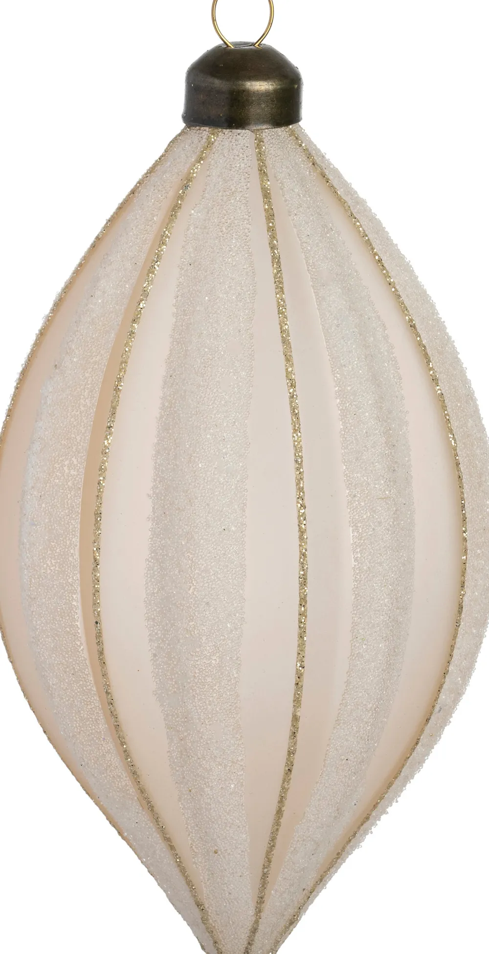 Outlet Weihnachtsbaumschmuck Fahan gold D 8 H 15 cm Weihnachtskugeln & -Anhänger