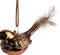 Hot Weihnachtsbaumschmuck Vicky glänzend braun 10 x 8 x 6,5 cm Weihnachtskugeln & -Anhänger