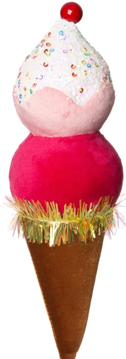 Sale Weihnachtsbaumschmuck Candyline Eistje braun / rosa D 8 H 26 cm Weihnachtskugeln & -Anhänger