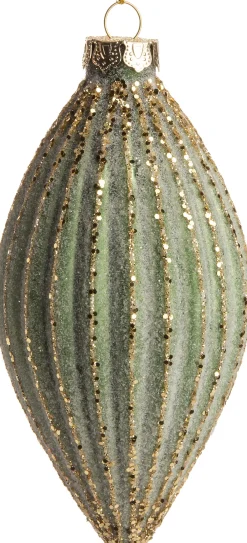 Online Weihnachtsbaumschmuck Roxie grün D 6 H 12 cm Weihnachtskugeln & -Anhänger