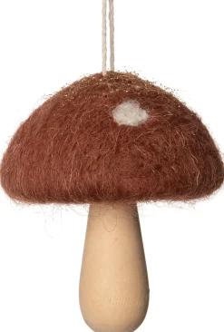 Weihnachtsbaumschmuck Pilz braun D 7,5 H 6 cm Weihnachtskugeln & -Anhänger