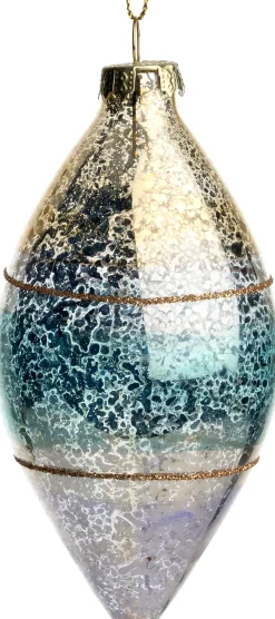 Hot Weihnachtsbaumschmuck Leenaun gold D 6 H 12 cm Weihnachtskugeln & -Anhänger