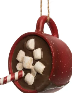Weihnachtsbaumschmuck Heiße Schokolade rot 7,7 x 5,8 x 6,2 cm Weihnachtskugeln & -Anhänger