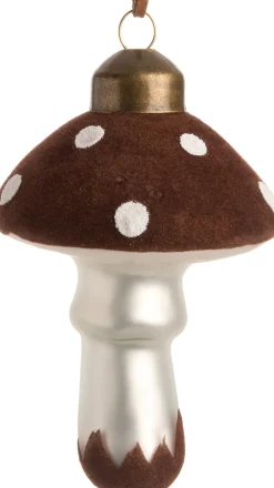 Sale Weihnachtsbaumschmuck Pilz braun / weiß D 6 H 8,5 cm Weihnachtskugeln & -Anhänger
