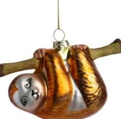 Clearance Weihnachtsbaumschmuck Faultier braun 8 x 10 x 6 cm Weihnachtskugeln & -Anhänger