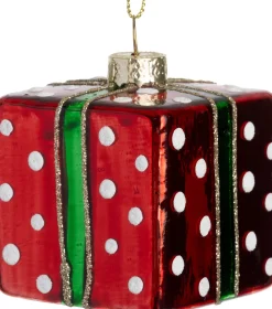 Sale Weihnachtsbaumschmuck Geschenk rot / grün 5 x 5 x 5 cm Weihnachtskugeln & -Anhänger