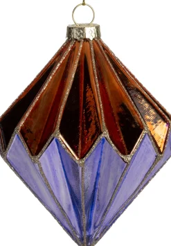 Clearance Weihnachtsbaumschmuck Tarbert lila / orange D 9 H 10 cm Weihnachtskugeln & -Anhänger