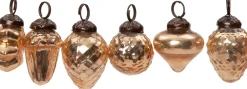 Discount Weihnachtsbaumschmuck Nüsse & Zapfen gold D 6 H 1,5 cm 6 St. Weihnachtskugeln & -Anhänger