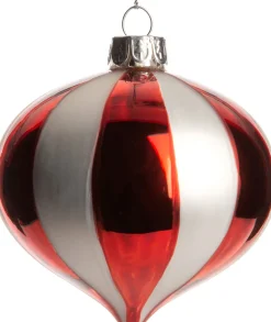 Hot Weihnachtsbaumschmuck Talina rot / weiß 8 x 8 x 8 cm Weihnachtskugeln & -Anhänger