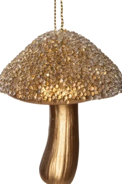 New Weihnachtsbaumschmuck Pilz gold D 5,7 H 7,2 cm Weihnachtskugeln & -Anhänger