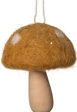 Hot Weihnachtsbaumschmuck Pilz grau D 7,5 H 6 cm Weihnachtskugeln & -Anhänger