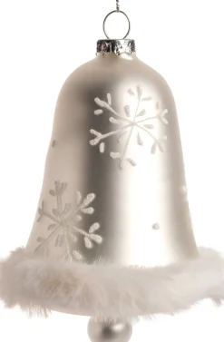 Clearance Weihnachtsbaumschmuck Glocke weiß 7 x 7 x 10,5 cm Weihnachtskugeln & -Anhänger