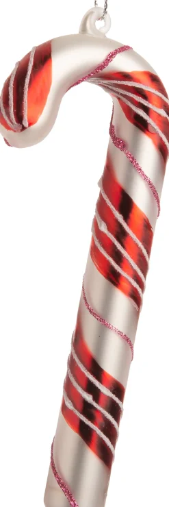 Outlet Weihnachtsbaumschmuck Zuckerstange weiß / rot 5 x 1,5 x 12 cm Weihnachtskugeln & -Anhänger