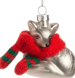 Clearance Weihnachtsbaumschmuck Hirsch weiß / rot 6 x 4 x 7 cm Weihnachtskugeln & -Anhänger