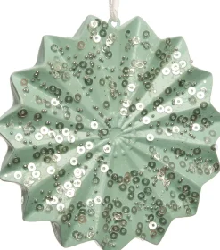 Clearance Weihnachtsbaumschmuck Schneeflocke mint 9,4 x 9,4 x 2,2 cm Weihnachtskugeln & -Anhänger