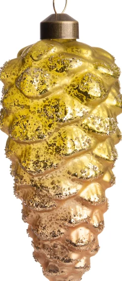 Online Weihnachtsbaumschmuck Tannenzapfen gold D 5,8 H 13 cm Weihnachtskugeln & -Anhänger