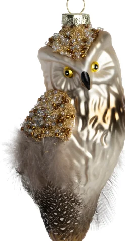 New Weihnachtsbaumschmuck Eule grau 6 x 5,5 x 12,5 cm Weihnachtskugeln & -Anhänger
