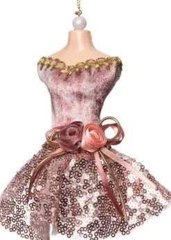 Outlet Weihnachtsbaumschmuck Rose Kleid rosa 6 x 4 x 15 cm Weihnachtskugeln & -Anhänger