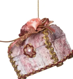 Discount Weihnachtsbaumschmuck Rose Truhe rosa 7,5 x 4,5 x 6 cm Weihnachtskugeln & -Anhänger