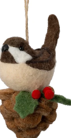 Hot Weihnachtsbaumschmuck Fauni Vogel braun 6 x 9 x 12 cm Weihnachtskugeln & -Anhänger