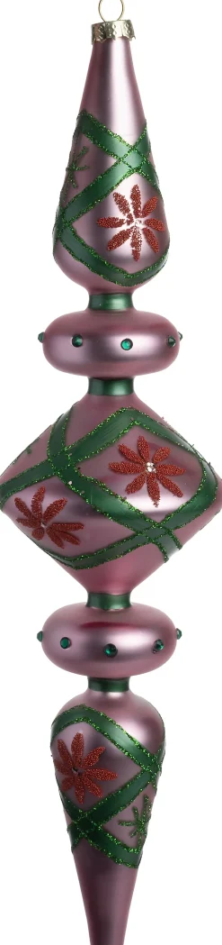 Clearance Weihnachtsbaumschmuck Pennystone rosa D 8 H 31,5 cm Weihnachtskugeln & -Anhänger