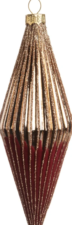 Outlet Weihnachtsbaumschmuck Jyll rot / gold 5 x 5 x 13,5 cm Weihnachtskugeln & -Anhänger