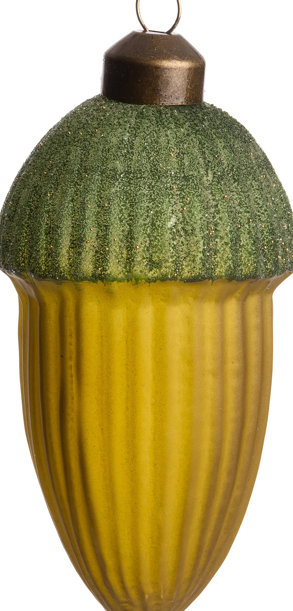 Clearance Weihnachtsbaumschmuck Eichel grün D 5,6 H 10,5 cm Weihnachtskugeln & -Anhänger