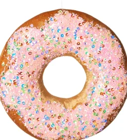 Weihnachtsbaumschmuck Candyline Donut braun / rosa D 13 H 4 cm Weihnachtskugeln & -Anhänger