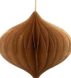 Hot Weihnachtsbaumschmuck Papier gold D 10 H 9 cm Weihnachtskugeln & -Anhänger