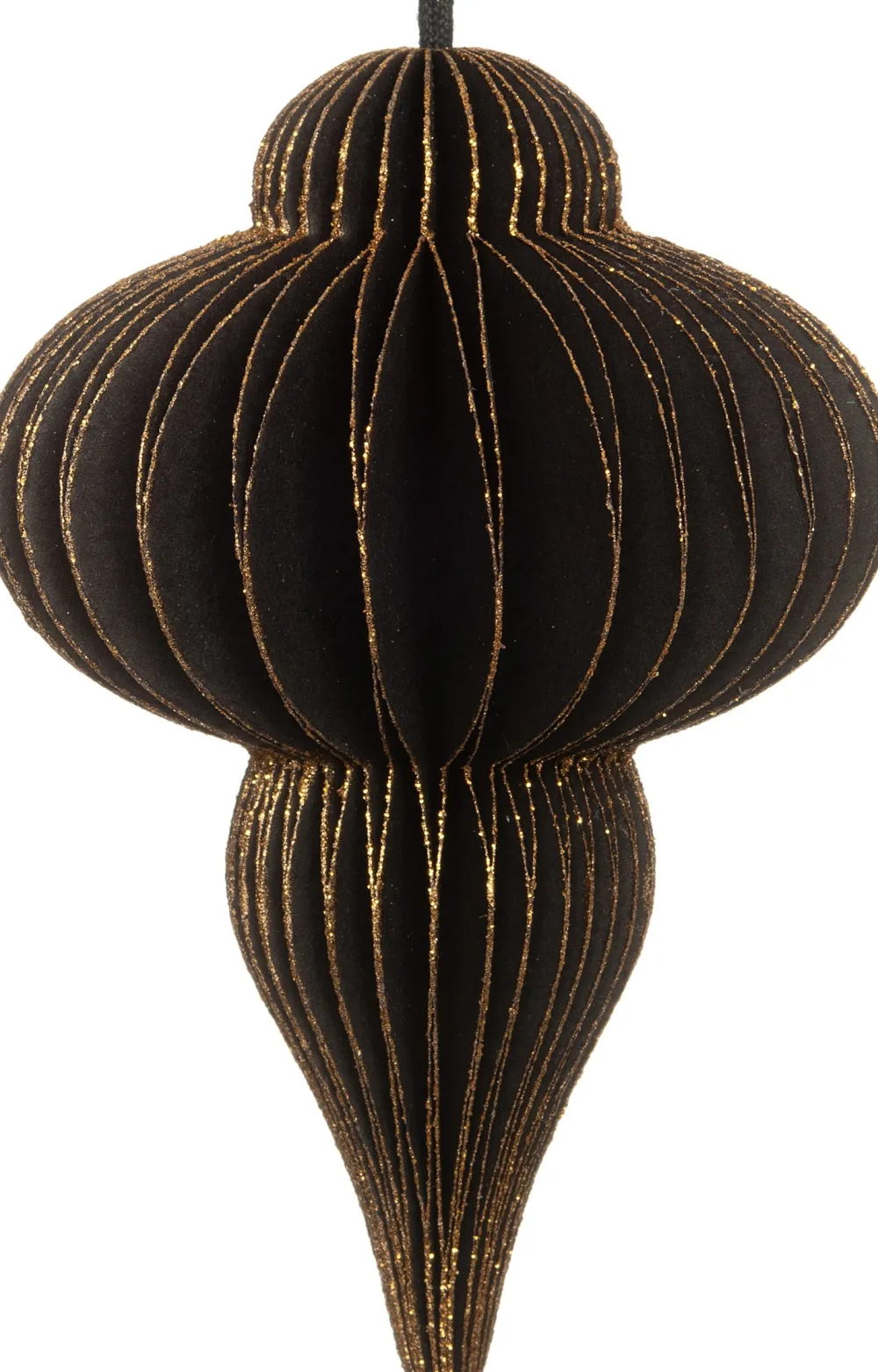 Outlet Weihnachtsbaumschmuck Papier schwarz D 8,5 H 11,5 cm Weihnachtskugeln & -Anhänger