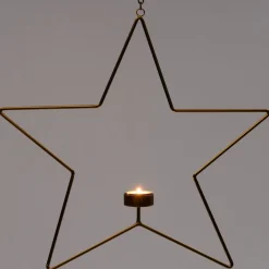 Sale Weihnachtsbaumschmuck Stern Maurice gold 29,5 x 4,5 x 29,5 cm Teelichthalter|Weihnachtsdeko Zum Aufhängen