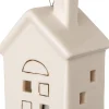 Clearance Weihnachtsbaumschmuck Häuschen creme LED warmweiß 5 x 4,5 x 7 cm Weihnachtskugeln & -Anhänger