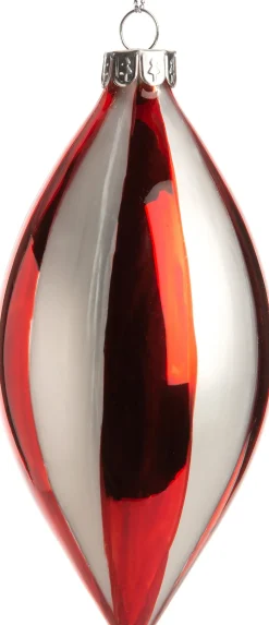 Discount Weihnachtsbaumschmuck Talina rot / weiß D 6 H 12 cm Weihnachtskugeln & -Anhänger