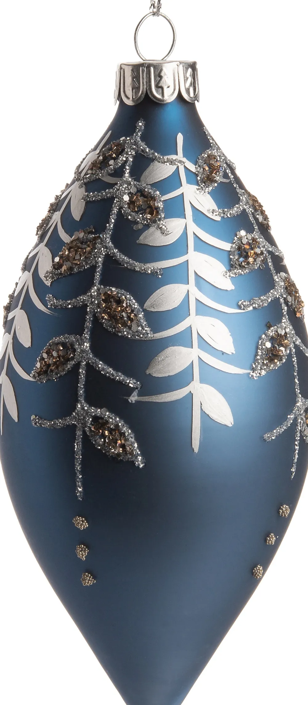 Outlet Weihnachtsbaumschmuck Hale blau D 6 H 12 cm Weihnachtskugeln & -Anhänger