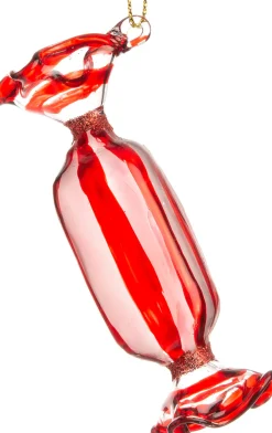 Weihnachtsbaumschmuck Bonbon rot / weiß 3 x 3 x 9 cm Weihnachtskugeln & -Anhänger